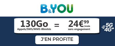 Forfait B&You 5G 130Go