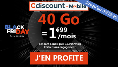 forfait Cdiscount Mobile BF