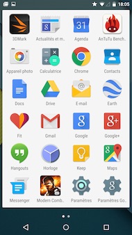 Google Nexus 6 Interface