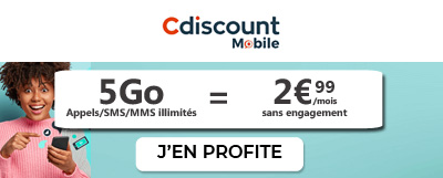 forfait Cdiscount 5Go à prix promo