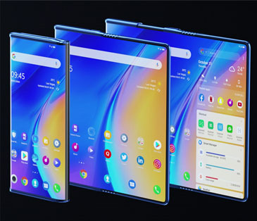 TCL un smartphone pliant et déroulant