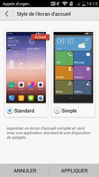 Huawei Ascend G620S : interface simplifiée