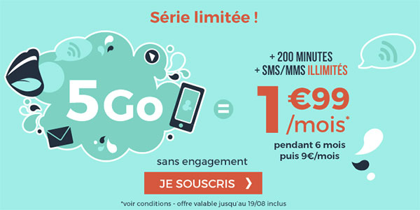 Cdiscount Mobile : Forfait 5 Go à 1,99 euros