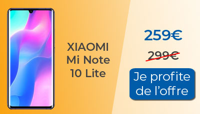 Soldes : Xiaomi Mi Note 10 Lite à 259? chez Fnac