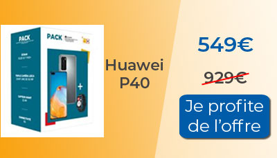 Promo FNAC sur le Huawei P40 : 380? de remise immédiate