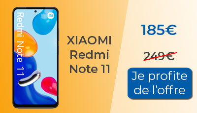 Le Xiaomi Redmi Note 11 à prix canon chez Rakuten