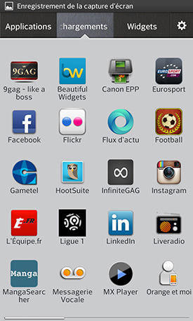 LG Optimus G : menu