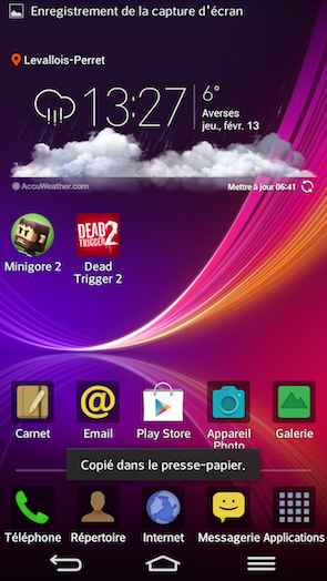 LG G Flex : homescreen