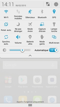 Huawei Ascend G620S : centre de notifications