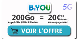 promo forfait 200Go 5G