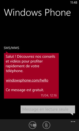 Nokia Lumia 520 : SMS/MMS