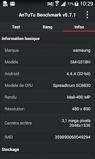 Samsung Galaxy Trend 2 Lite antutu