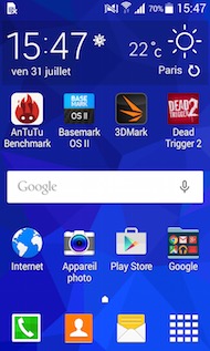 Samsung Galaxy Trend 2 Lite interface