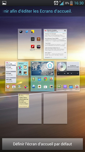 Test LG Optimus 4X HD : capture d?écran du système d'exploitation