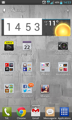 LG Optimus G : homescreen