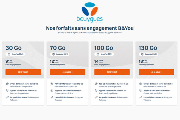 Les nouvelles promotions B&You sont arrivées chez Bouygues Telecom !