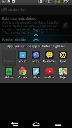 LG G Flex : multitâche