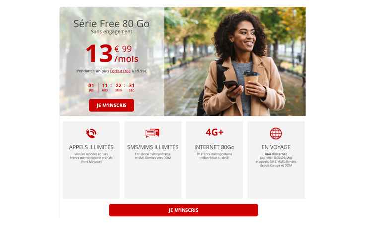 Promo Série Free 80 Go, encore quelques heures pour en profiter