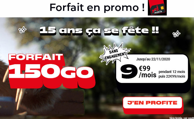 Forfait 150Go pour moins de 10 euros, merci NRJ Mobile !