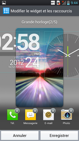 Test LG Optimus 4X HD : capture d?écran du système d'exploitation