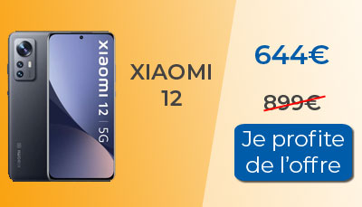 Le Xiaomi 12 est en promotion chez Rakuten